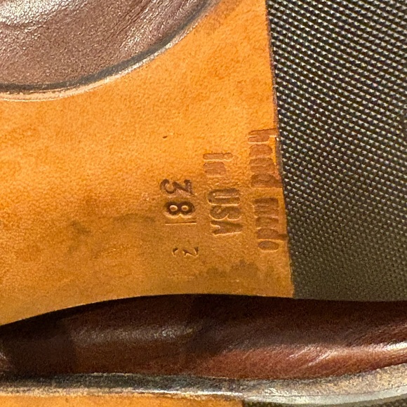 Cydwoq “Skate” Brown Leather Handmade Heels Shoes Sz 38 US 8 Low Heel Casual - Picture 9 of 14